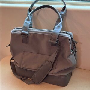Beis Gray Mini WeekenderTote Bag with Shoulder Strap